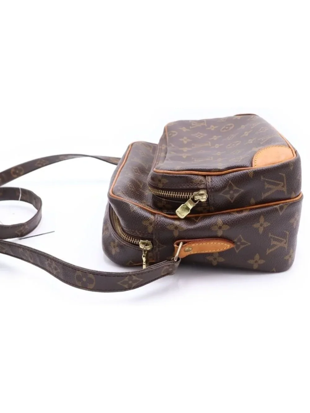 Louis Vuitton Monogram Nile Leather Shoulder Bag Brown